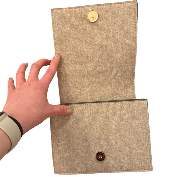 Sondra Roberts Squared Brown and Tan Crocodile Embossed Crossbody Bag (NWOT) - Picture 9 of 13